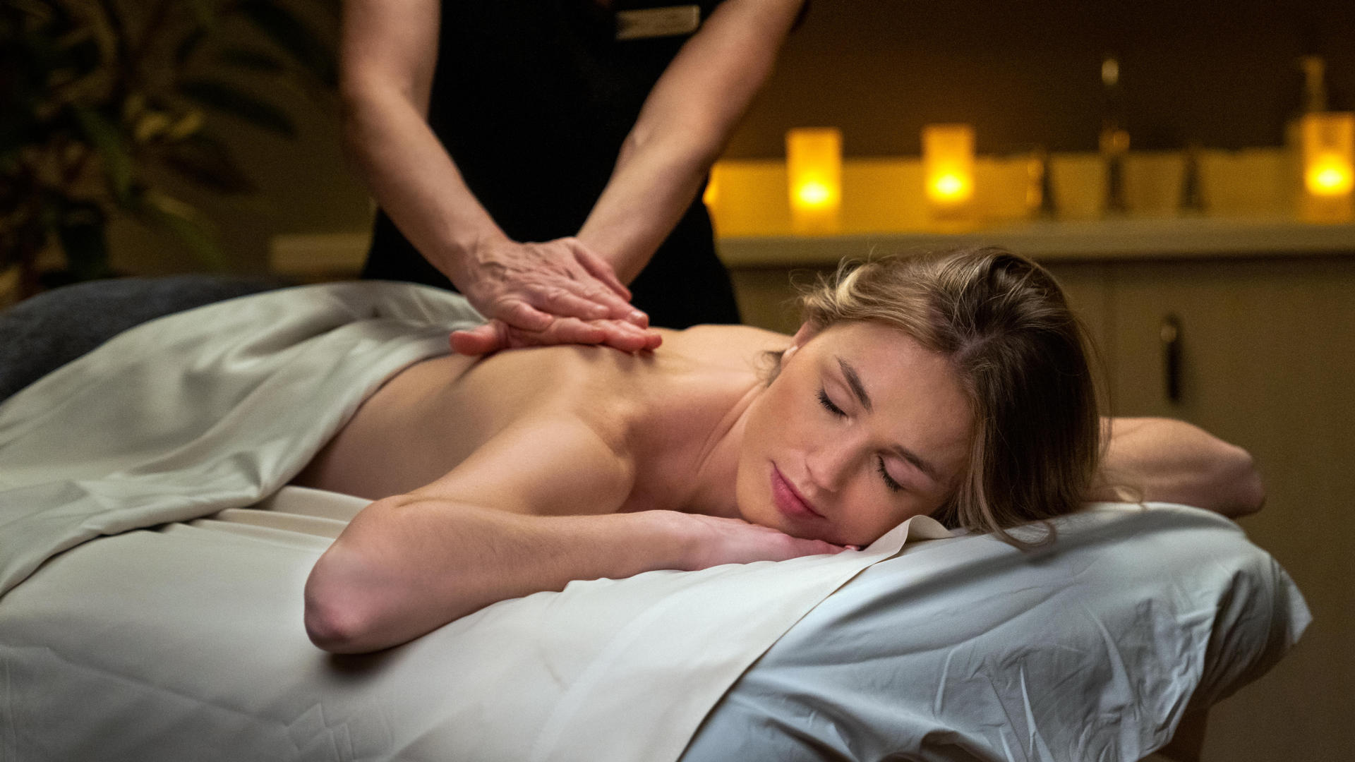woman getting massage